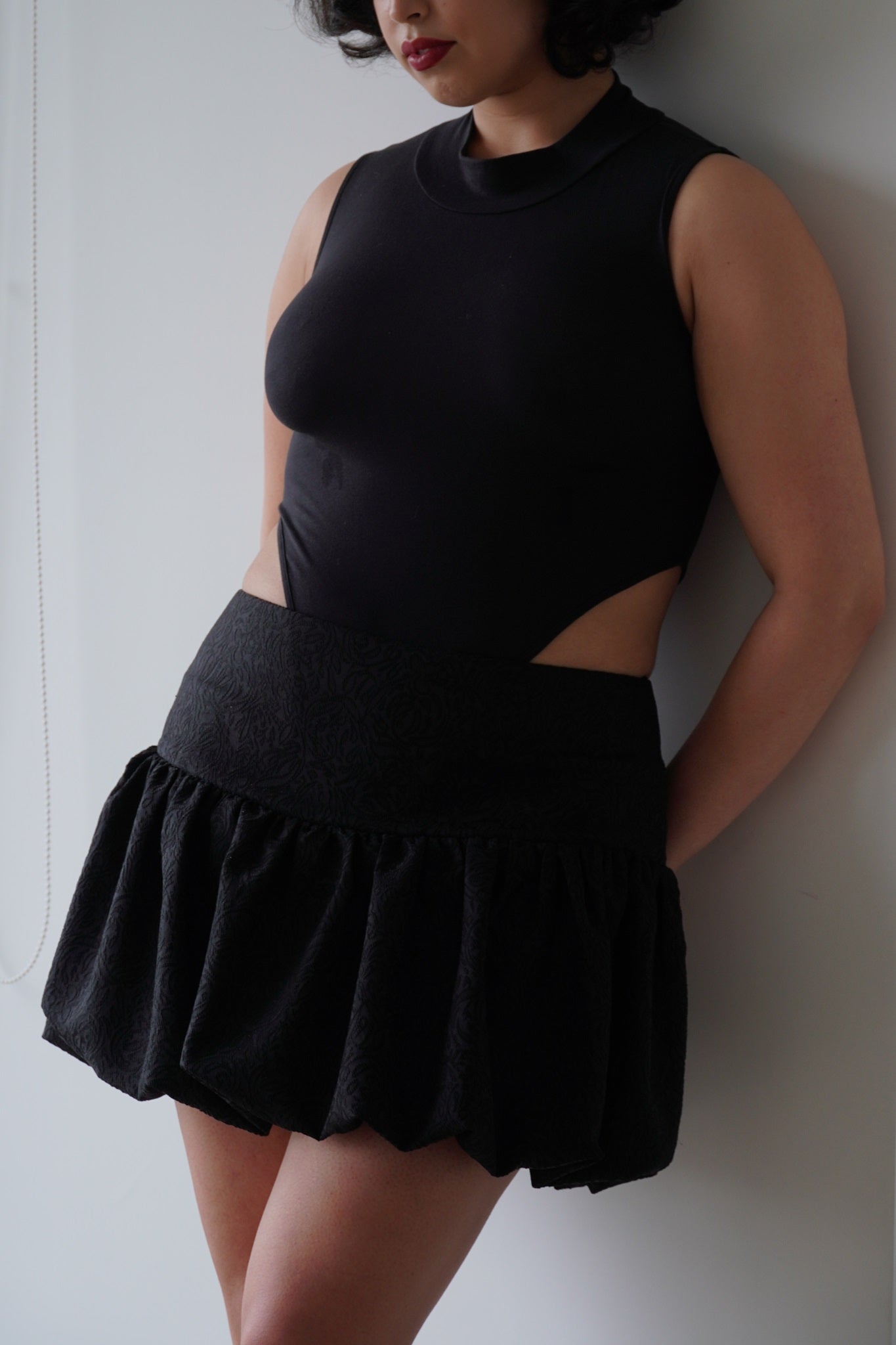BUBBLE MINIFALDA - SHORT THE MADONNA BLACK