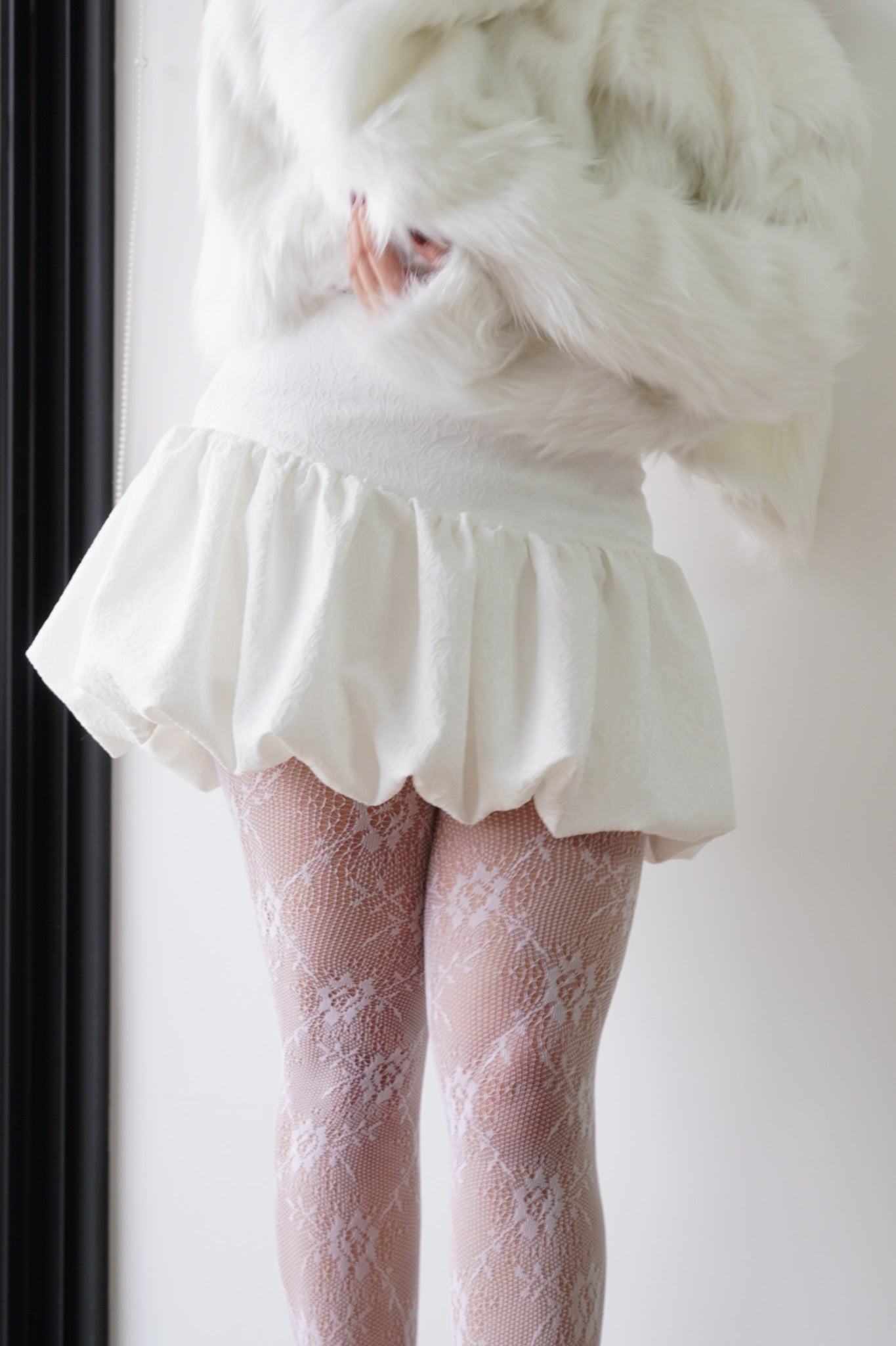 BUBBLE MINIFALDA - SHORT THE MADONNA IVORY